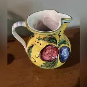 SOLD!Italian Porcelain Wine Pitcher